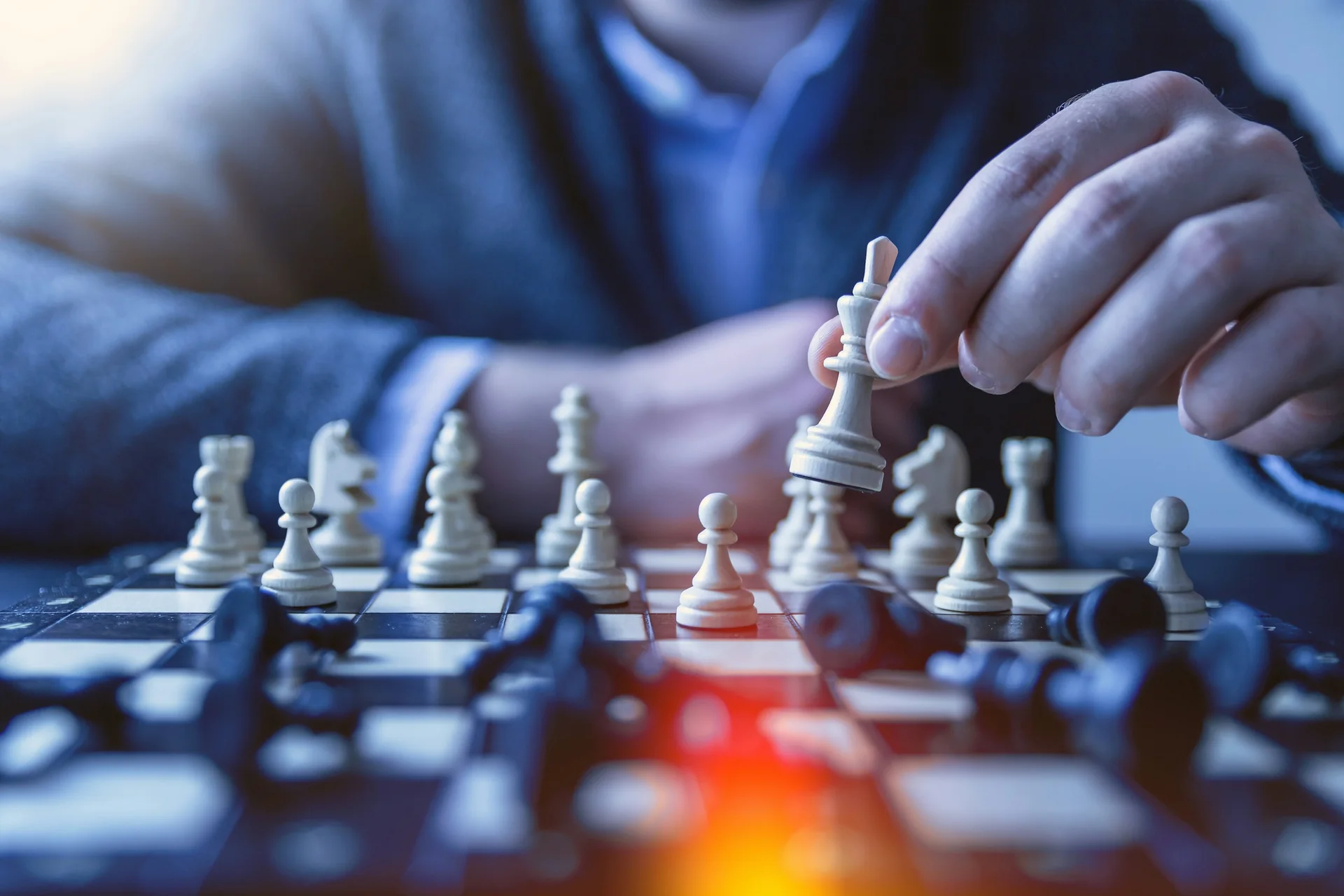 Strategic move on a chess board